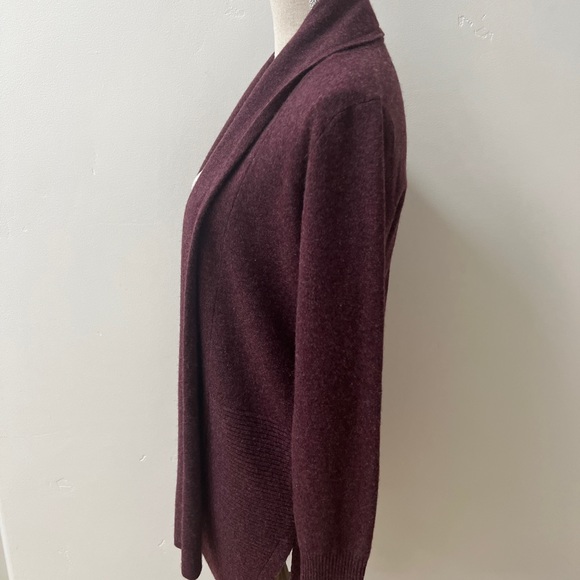 TAHARI open long cardigan sweater, burgundy, size M, excellent condition - Picture 4 of 8